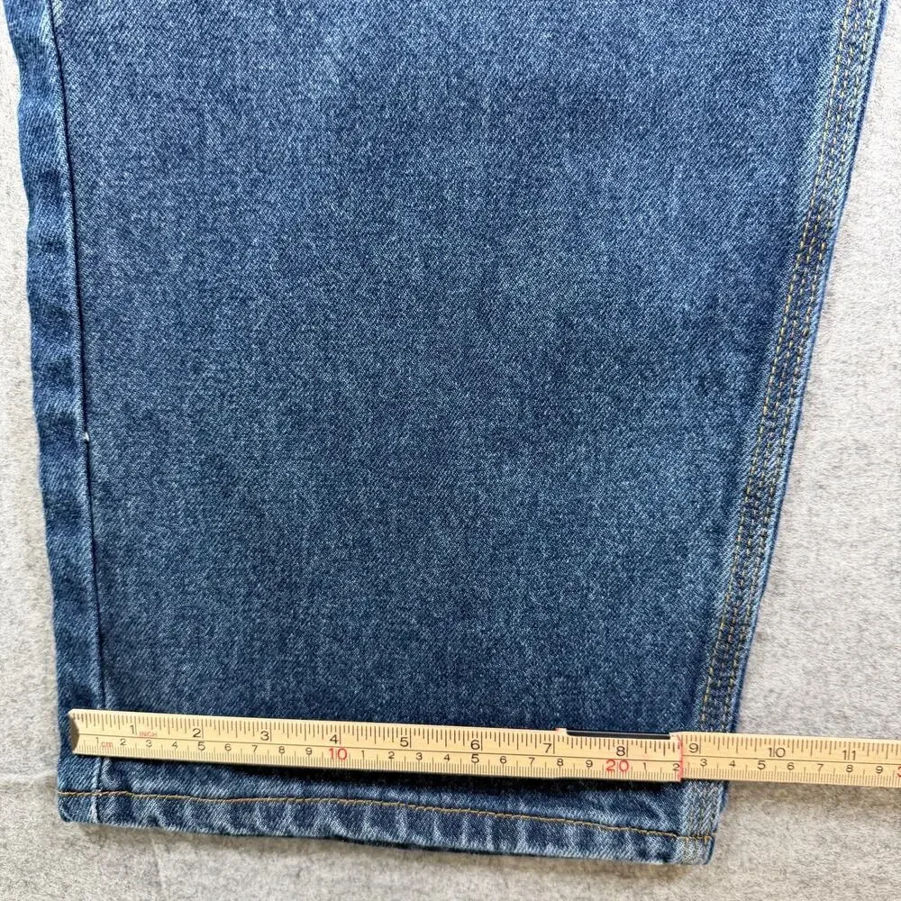 Carhartt Relaxed Fit Jeans Men 46x30 Dark Blue Denim Heavy Duty Workwear Durable